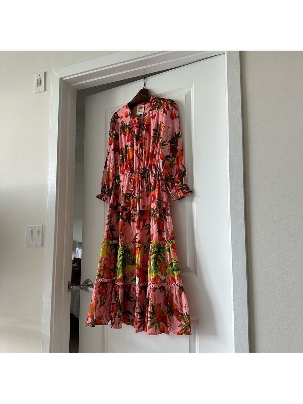 Farm Rio Mixed Mango Trees Midi Dress - Picture 7 of 13